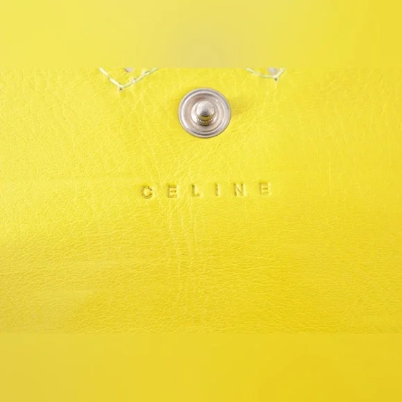 Celine Yellow Floral Vintage Women's Wallet EUC - Picture 10 of 12